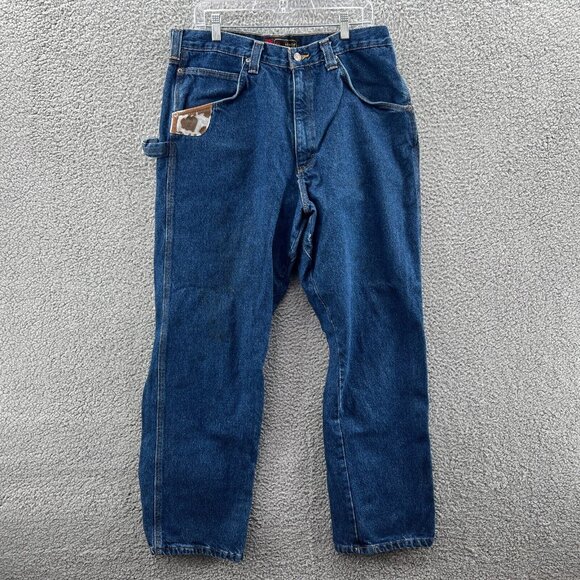 Wrangler Riggs Workwear Jeans Durashield Denim Mens 36 X 32 Hammer Loop * - Picture 1 of 9
